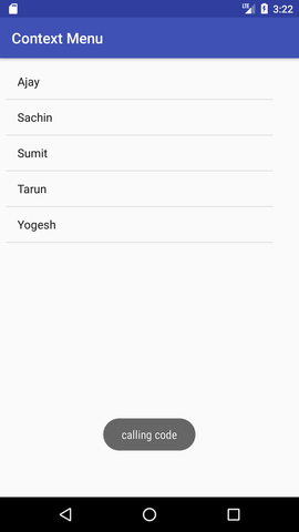 android context menu example output 3