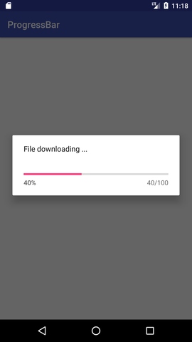 android progress bar example output 2