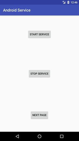 android service example output 2