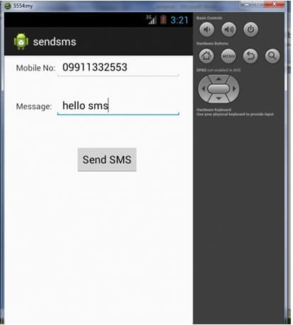android send sms example output 1