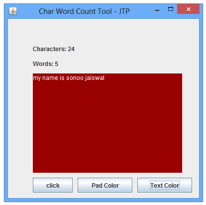 Word Count Tool using Java