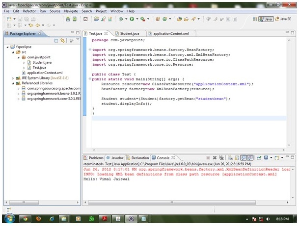 spring with eclipse IDE