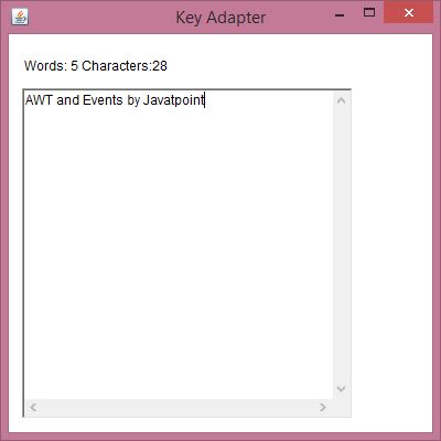 java awt keyadapter example 1