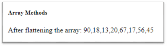 JavaScript Array flat() Method