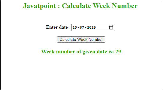 Calculate of current week number in JavaScript