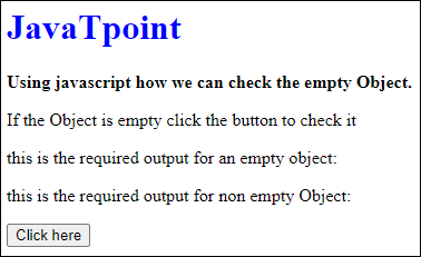 How to check empty objects in JavaScript