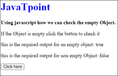How to check empty objects in JavaScript