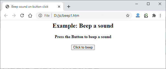 How to make beep sound in JavaScript