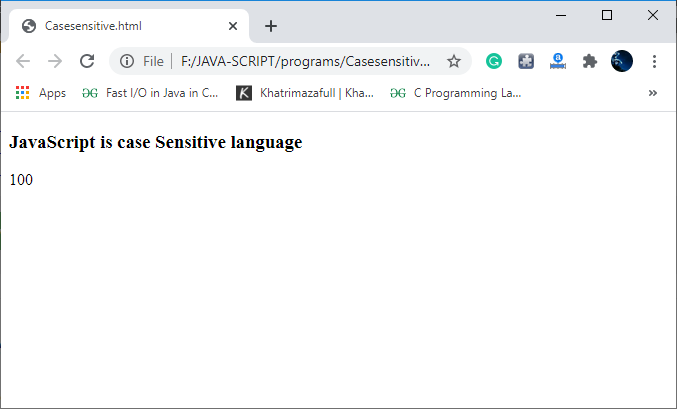  Is JavaScript Case Sensitive Javatpoint