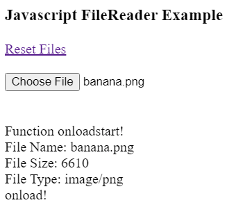 Javascript filereader
