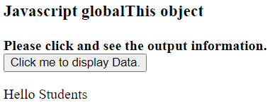 JavaScript globalThis Object