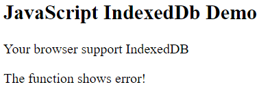 JavaScript indexedDB