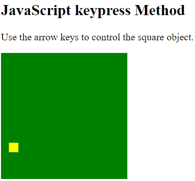 Javascript keyboard events
