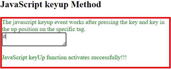 Javascript keyboard events