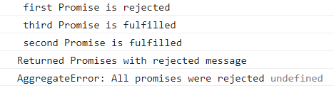 JavaScript Promise.any() Method