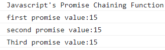 Javascript promise chaining