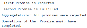 Javascript promise.finally() method