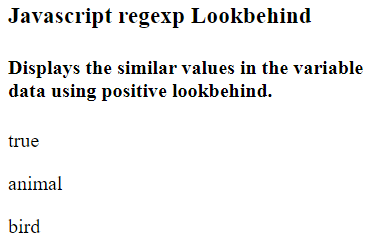 Javascript regexp Lookbehind