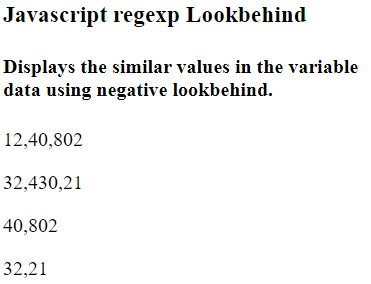 Javascript regexp Lookbehind