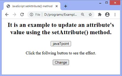 JavaScript setAttribute()