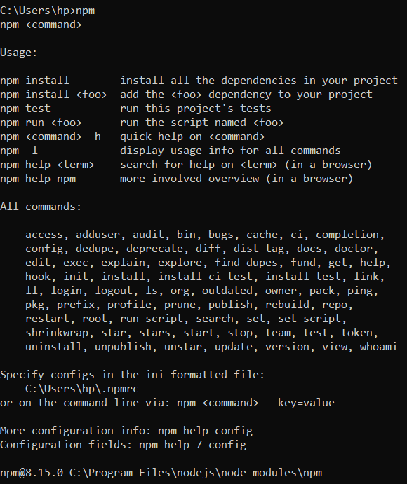 npm-install-command-javatpoint