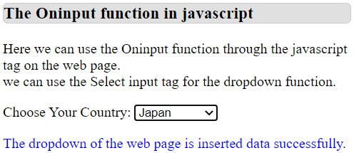 The Oninput Function in Javascript