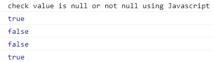 Overview of null in javascript