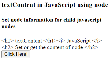 The textContent in Javascript