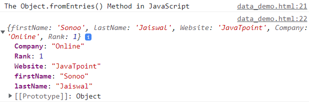 The Object.fromEntries() Method in JavaScript