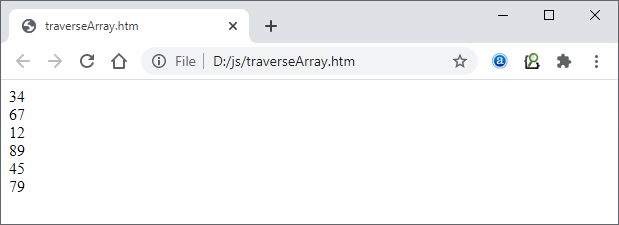 Traverse array object using JavaScript
