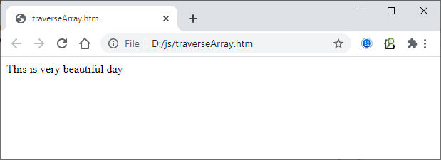 Traverse array object using JavaScript