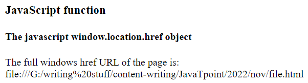 Window Location in JavaScript
