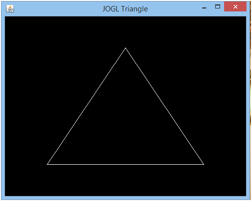 JOGL 2D Objects Triangle Output