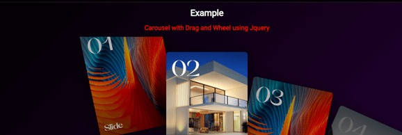 Carousel with Drag and Wheel using Jquery