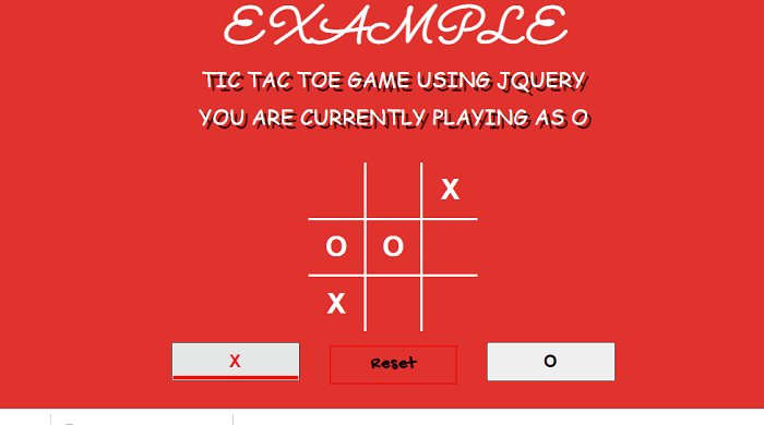 Create a Tic TAC Toe Game using jQuery