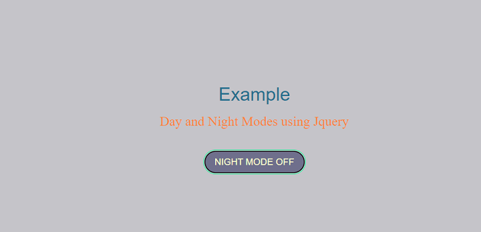 Day Night Toggle using Jquery