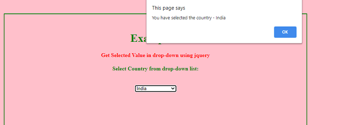 Get Selected Value in Drop-down in jQuery