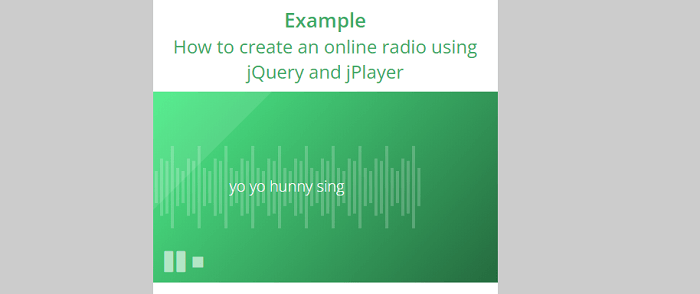 How to create an online radio using jQuery and jPlayer