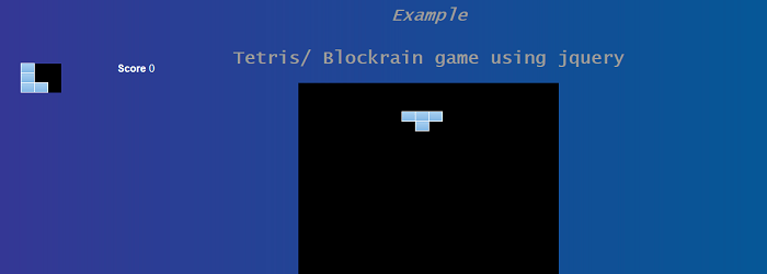 JQuery Blockrain/ Tetris game