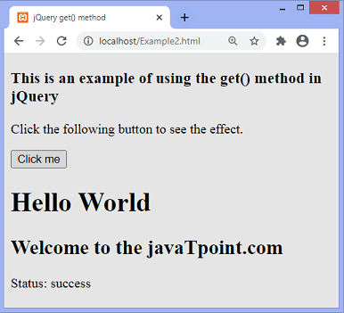 jQuery get() method