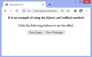 jQuery noConflict() method