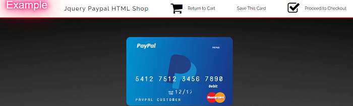 jQuery PayPal HTML Shop