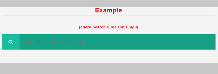 Jquery Search Slide out Plugin