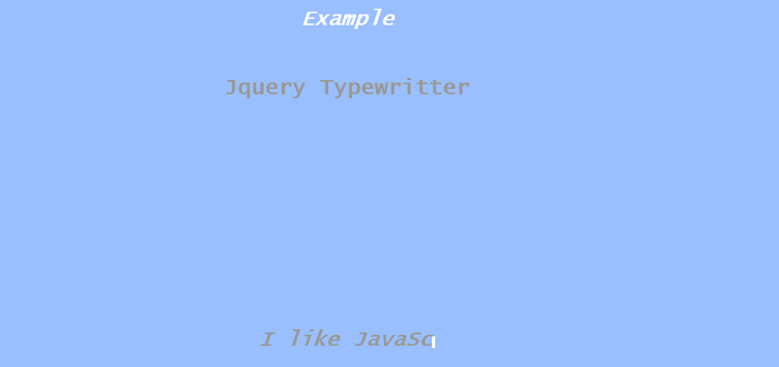JQuery Typewriter