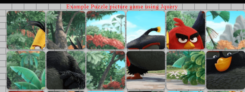 Picture Puzzle Game using Jquery