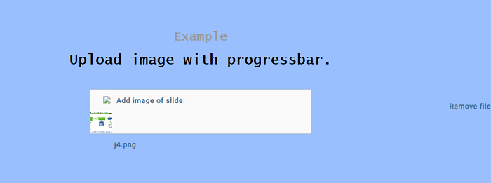 Upload image with progress bar using jQuery