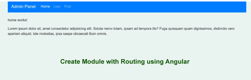 Angular 9 Create Module with Routing