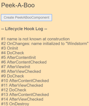 Angular Lifecycle hooks