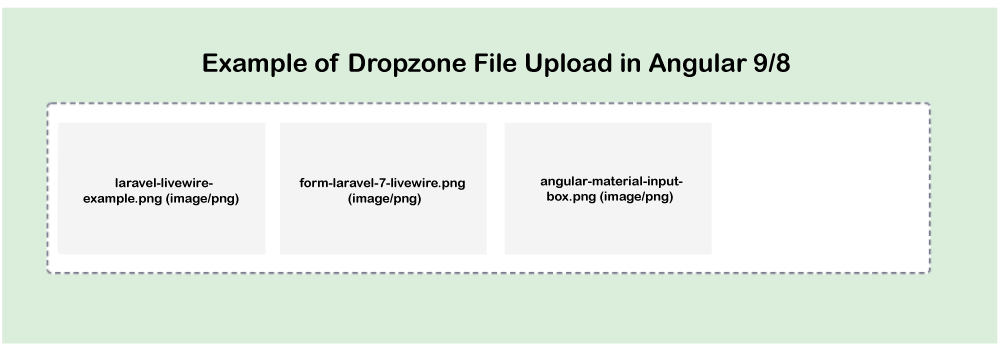 Dropzone Image Upload in Angular 9/8