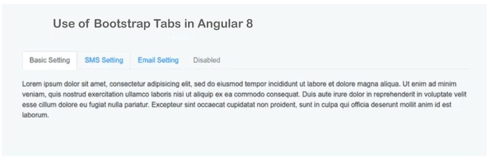 Use Bootstrap Tabs with Angular - javatpoint